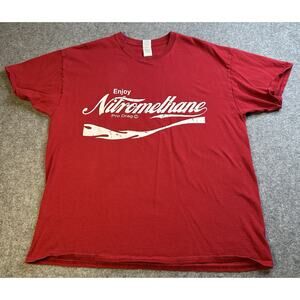 Pro Drag Enjoy Nitromethane Maroon T-shirts SZ XL Gildan Ultra Cotton Tag